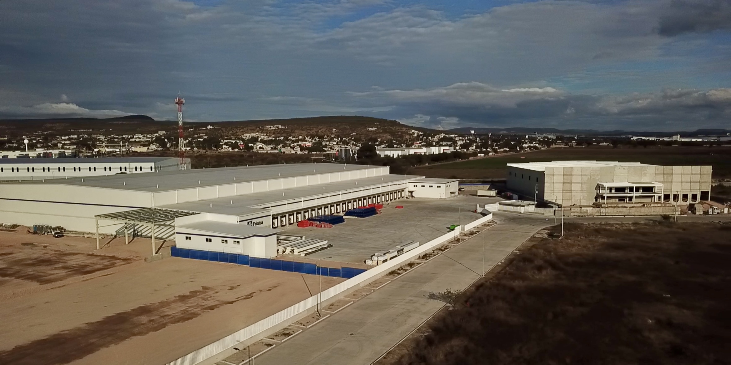Aerial view of a fully developed Class A industrial park in Querétaro, Mexico, illustrating nearshoring infrastructure